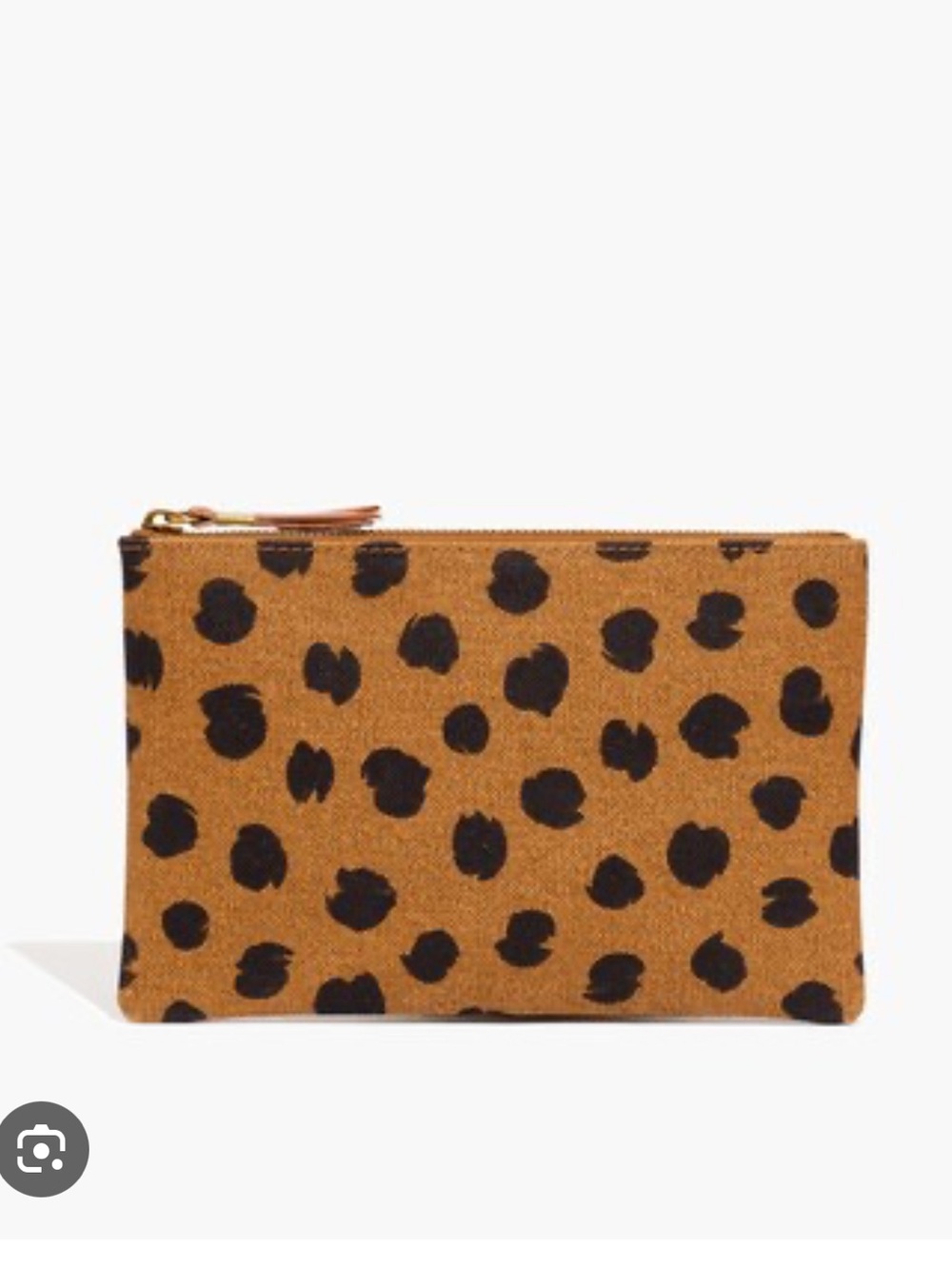 Madewell Canvas Pouch Clutch in Painted Spots, NWOT